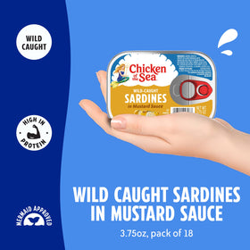 18-pack Chicken of the Sea sardines in mustard sauce ready to stock