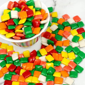 Chiclets gum bubble-blowing fun in a colorful chew pack.