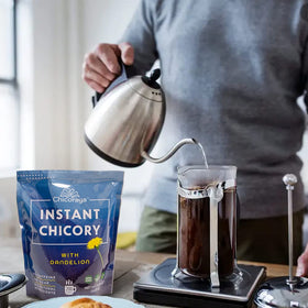 CHICORAYA ingredients highlight chicory and dandelion for a natural blend.