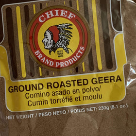 Chief Gerra ground cumin spice packet for taco seasonings and curry bases.
