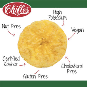 Chifles serving shot reveals convenient 22oz tub ready for sharing and snacking.