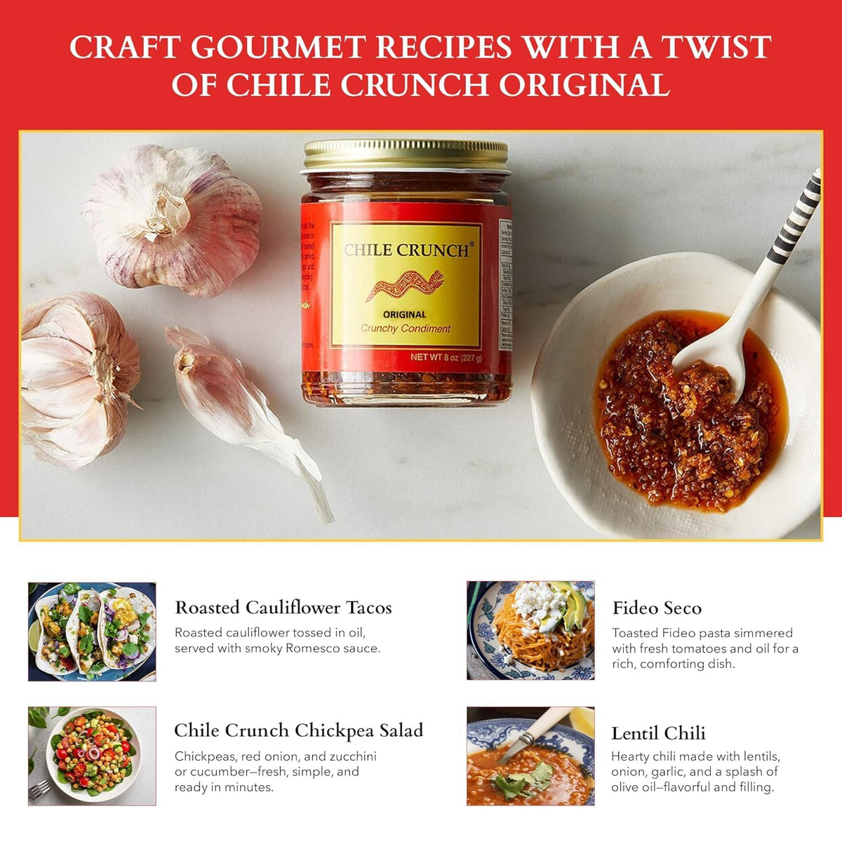 Gift-ready Chile Crunch packaging box with premium 5.5oz jar