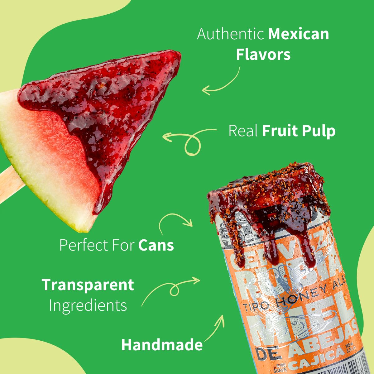CHILEMOY Chamoy paste close-up showing fruit and chili blend for rim dipping.