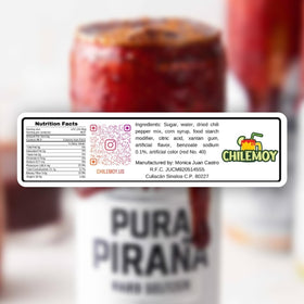CHILEMOY Chamoy Rim Dip 8oz jar with garnishes.