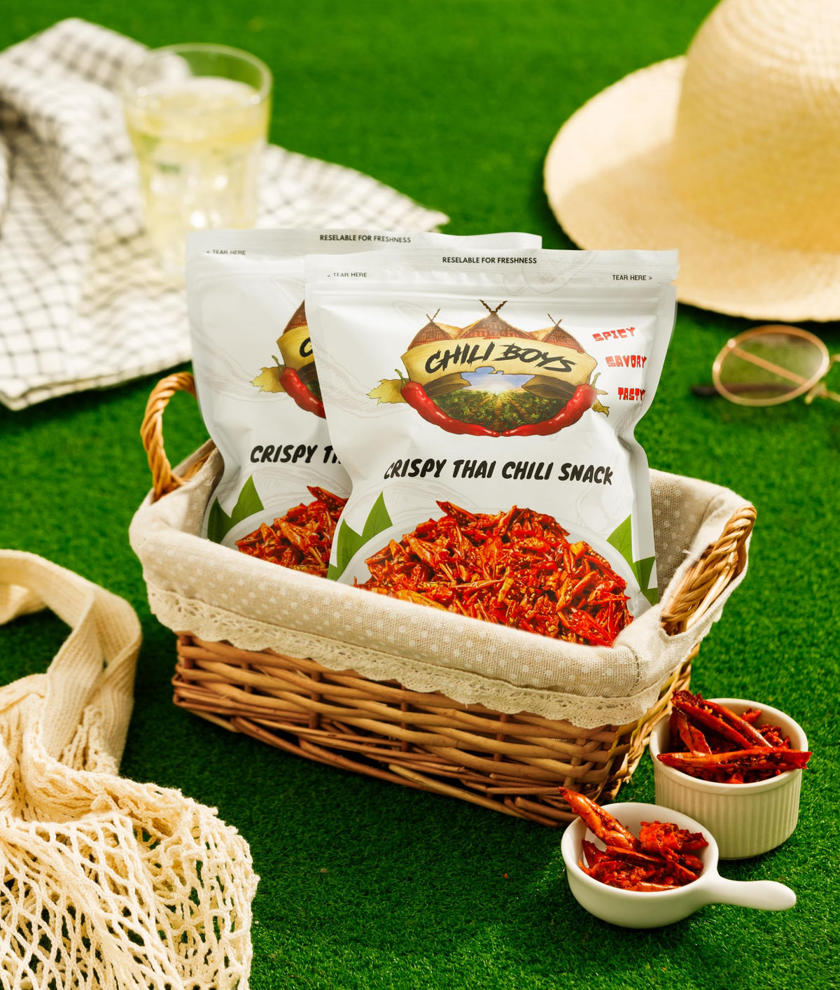 Chili Boys chili crisps used as soup topping for heat and crunch