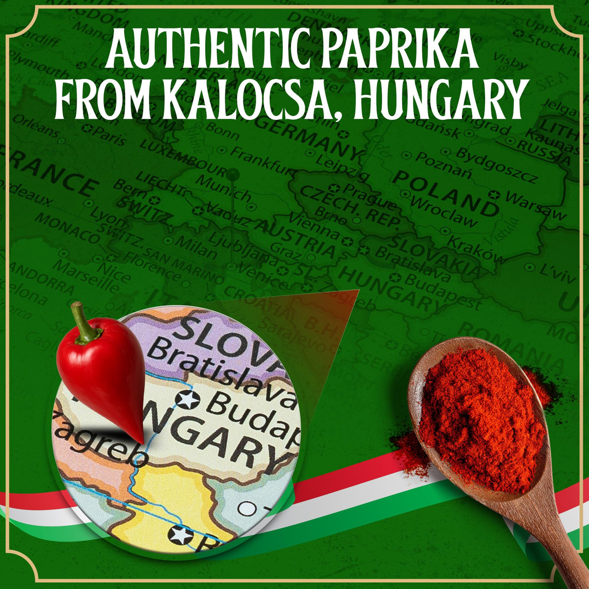 CHILI-TRADE Kft Kalocsa packaging highlights origin and purity