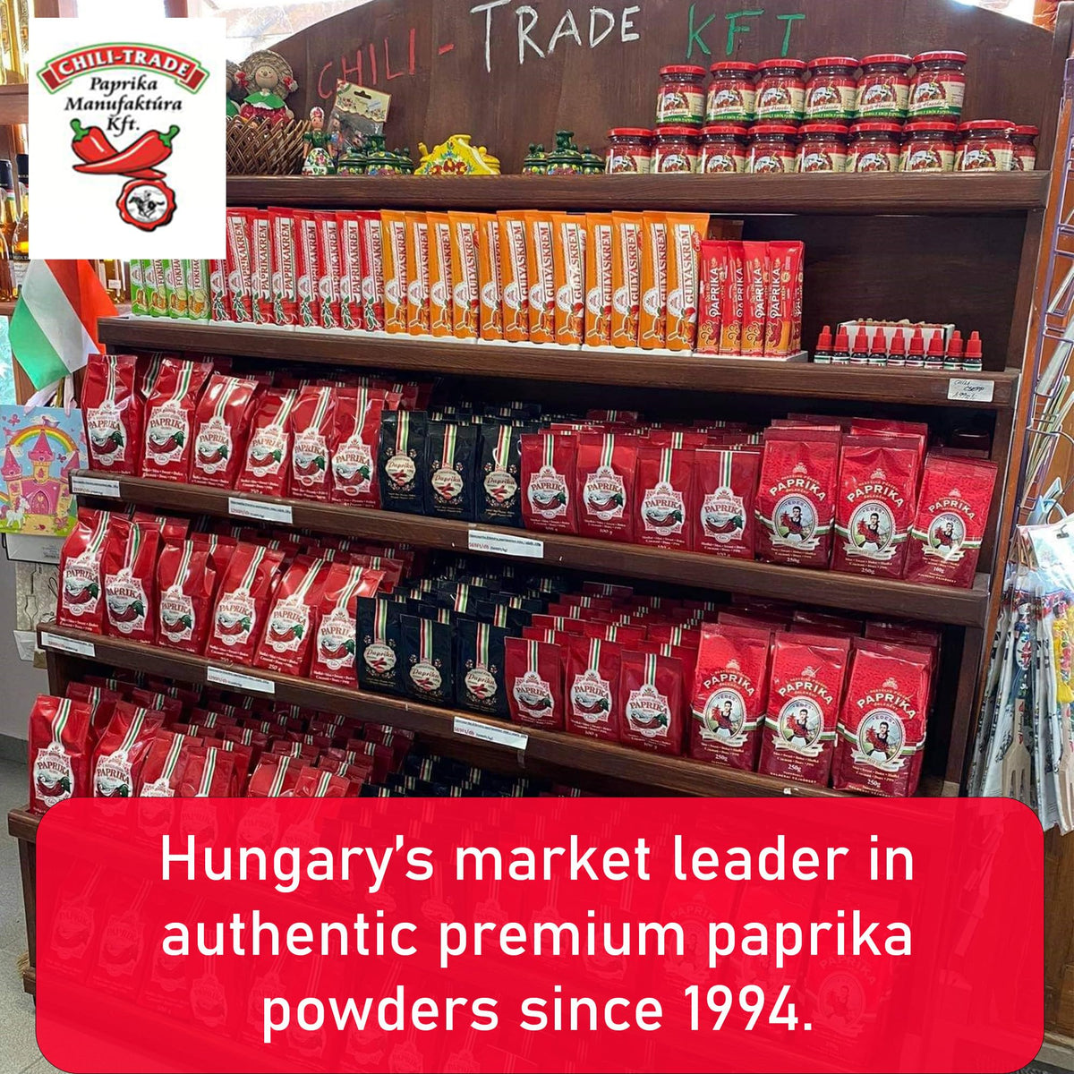 CHILI-TRADE paprika-seasoned dish ready with pure, non-GMO powder.