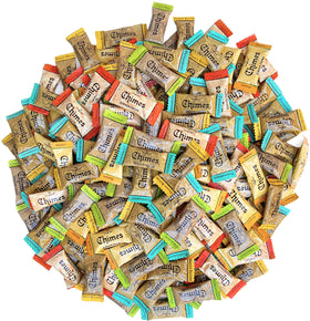 Chimes Ginger Chews 2lb variety pack packaging for on-the-go relief