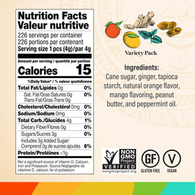 Chimes Ginger Chews Orange flavor bars with bright citrus aroma