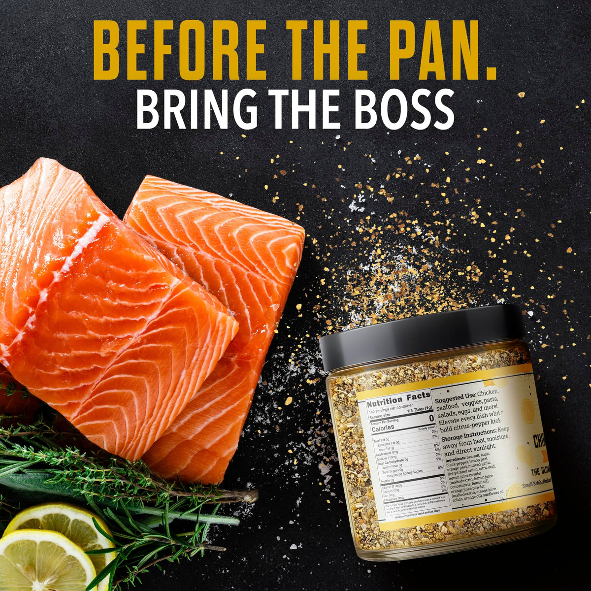 Chimi Boss Lemon Pepper over roasted veggies for vibrant flavor