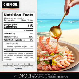 Chin-Su umami-dipping sauce ideal for spring rolls and sauces.