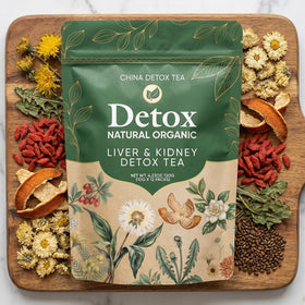 China Detox Tea individual bags ready for quick brew at home or travel.