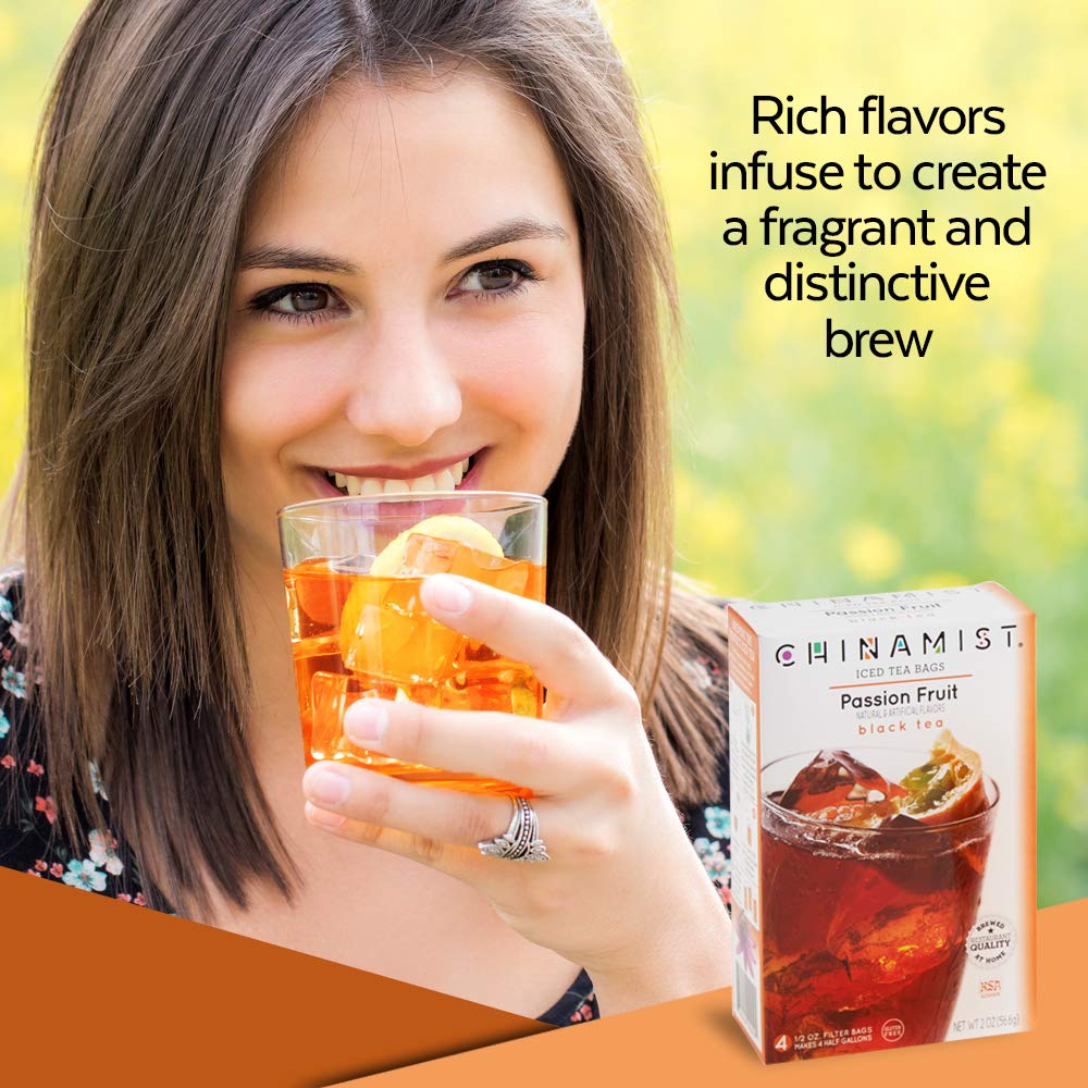 Pouring CHINAMIST iced tea into a glass, a restaurant-quality moment at home