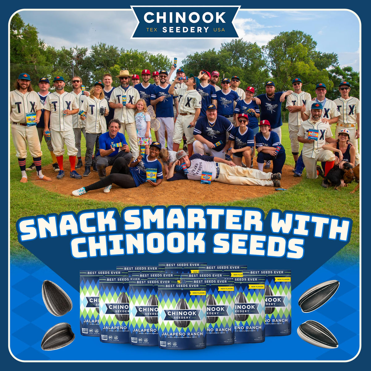 Chinook Seedery Dugout Snack, ideal for games and workouts.