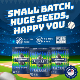 Chinook Seedery gluten-free non-GMO sunflower seeds, premium snack option.