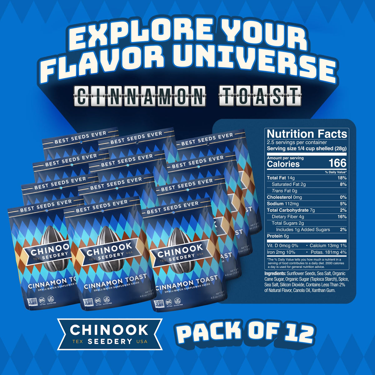 Chinook Seedery in-shell seeds ready to munch during travel