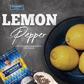 Chinook Seedery lemon pepper seeds held in hand for a portable treat.