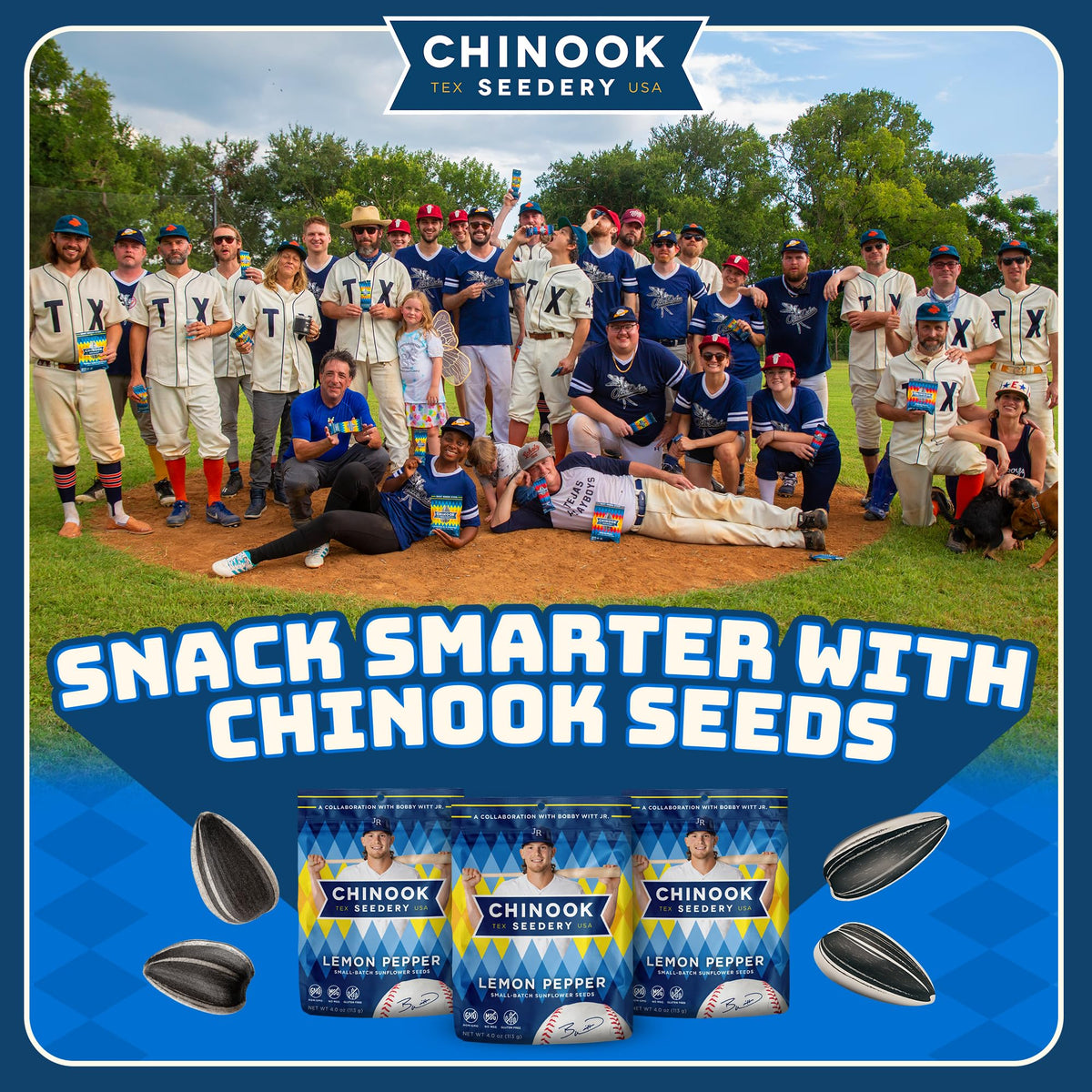 Chinook Seedery lemon pepper in a kitchen scene for preparing snacks.