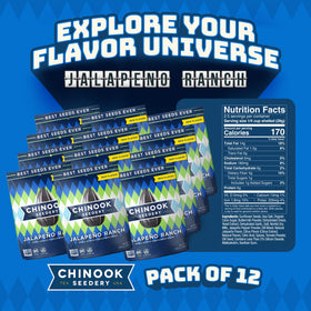 Chinook Seedery Low-Sodium Sunflower Seeds, light on salt with rich flavor.