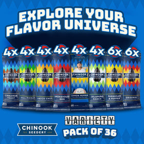 Chinook Seedery Parmesan & Pepper seeds offer savory crunch for flavor seekers.