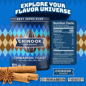 Chinook Seedery Cinnamon Toast closeup-crunchy kernels showcasing toasted flavor