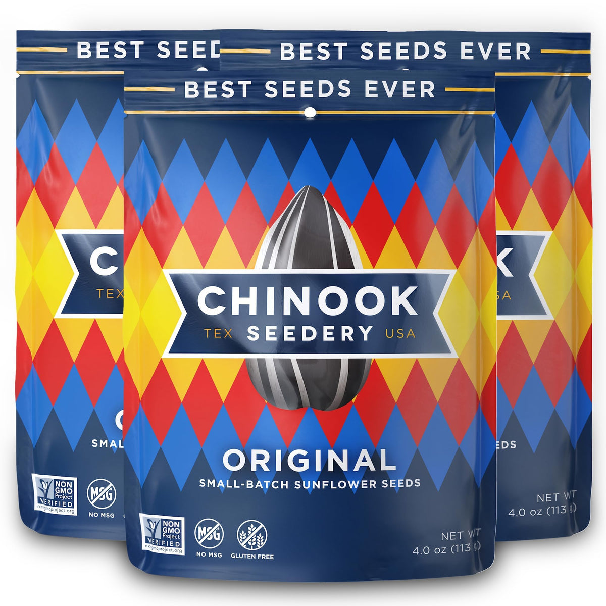 Chinook Seedery Original Pack bag, gluten-free and ideal for on-the-go snacking