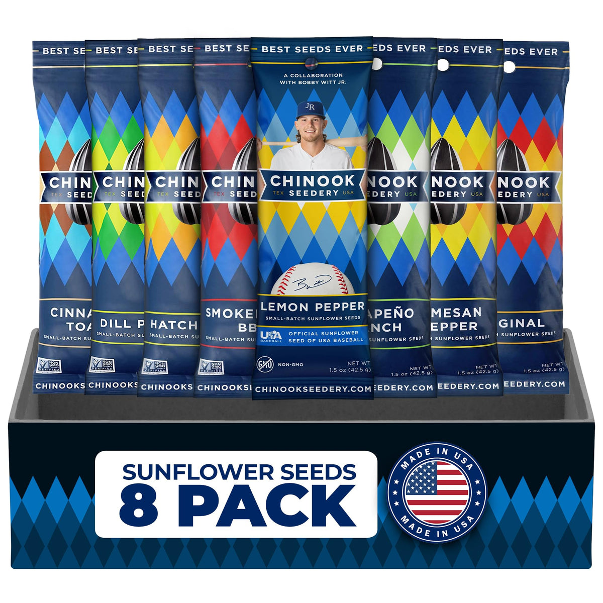 Chinook Seedery Original flavor sunflower seeds for on-the-go snacking
