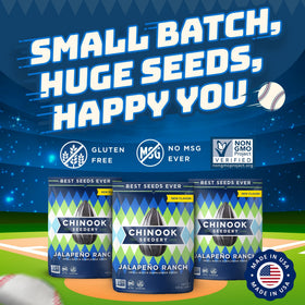 Chinook Seedery gluten-free non-GMO seeds with bold Jalapeno Ranch flavor