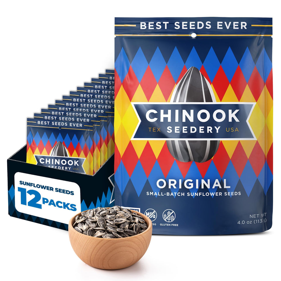 Chinook Seedery Original roasted sunflower seeds in bulk pack ideal for on-the-go snacking