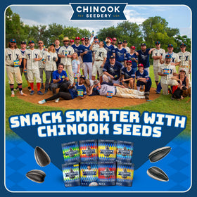 Chinook Seedery snack packs show eight flavors for easy sharing.