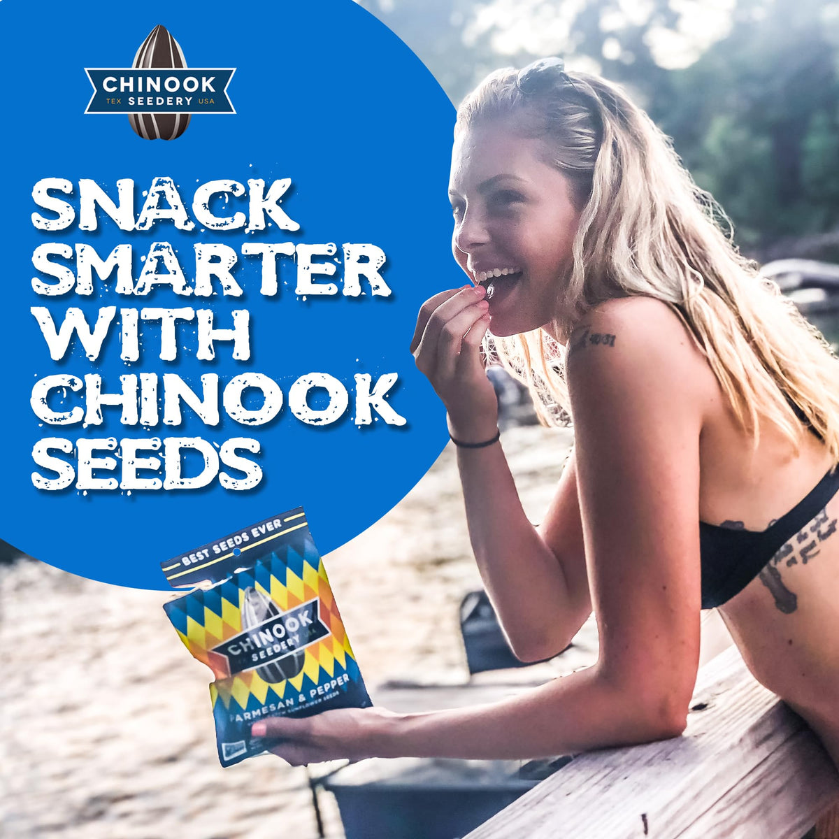 Chinook Seedery 4 oz pack collection showcases a keto-friendly snack variety