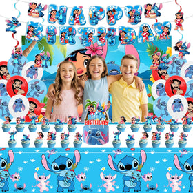 Chinovi Stitch cake topper enhances cupcakes with cute Stitch characters.