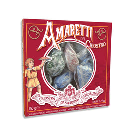 Chiostro di Saronno Amaretti Del Chiostro vintage paper wrap, artisanal presentation.