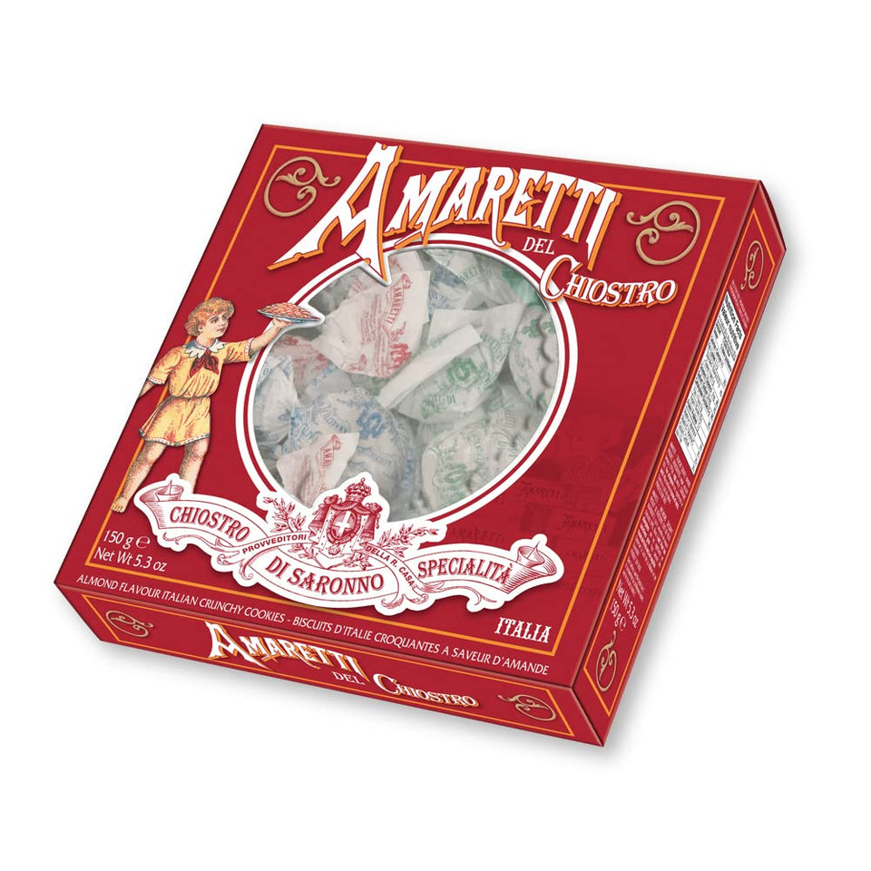 Chiostro di Saronno Amaretti Del Chiostro window box, ideal for gifting.