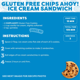 Chips Ahoy! cookie crumble plate shows crunchy texture in motion.