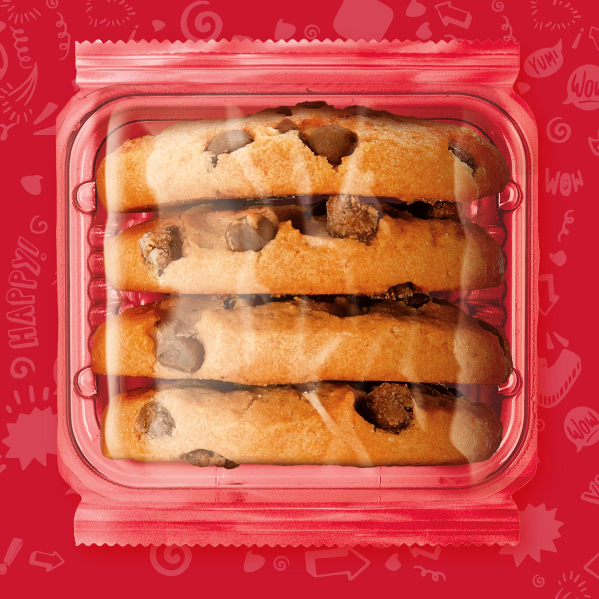 Chips Ahoy Fresh Stacks cookies with milk pairing for dessert or lunch.