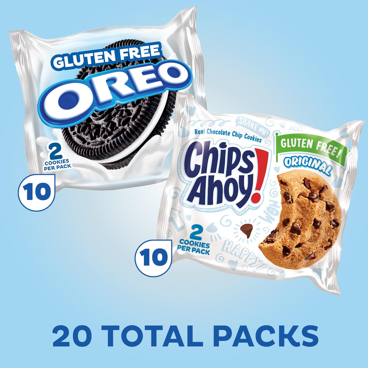 CHIPS AHOY gluten free original chocolate chip cookies ready to snack