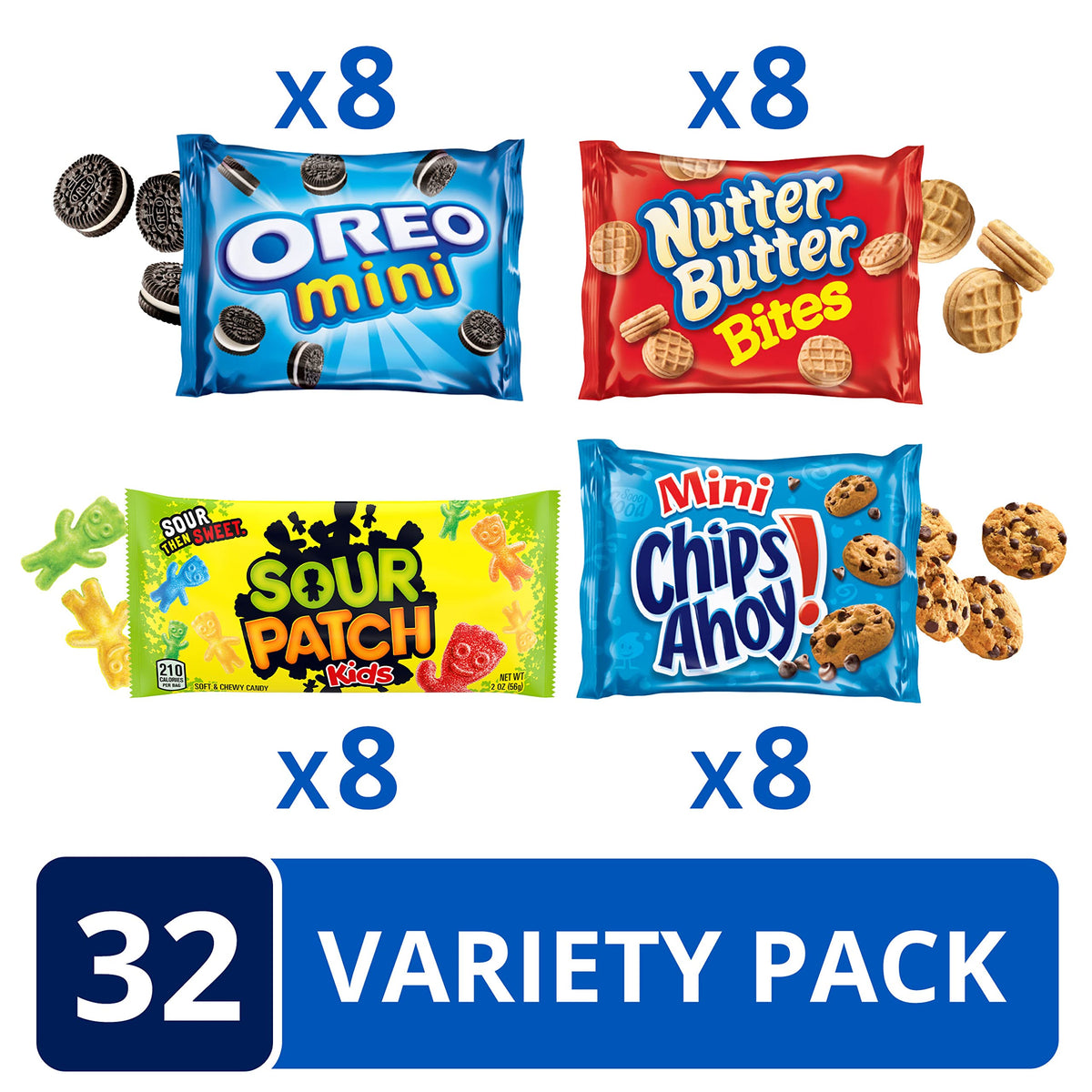 CHIPS AHOY! mini cookies crunch image, ideal for school lunches and quick office snacks.