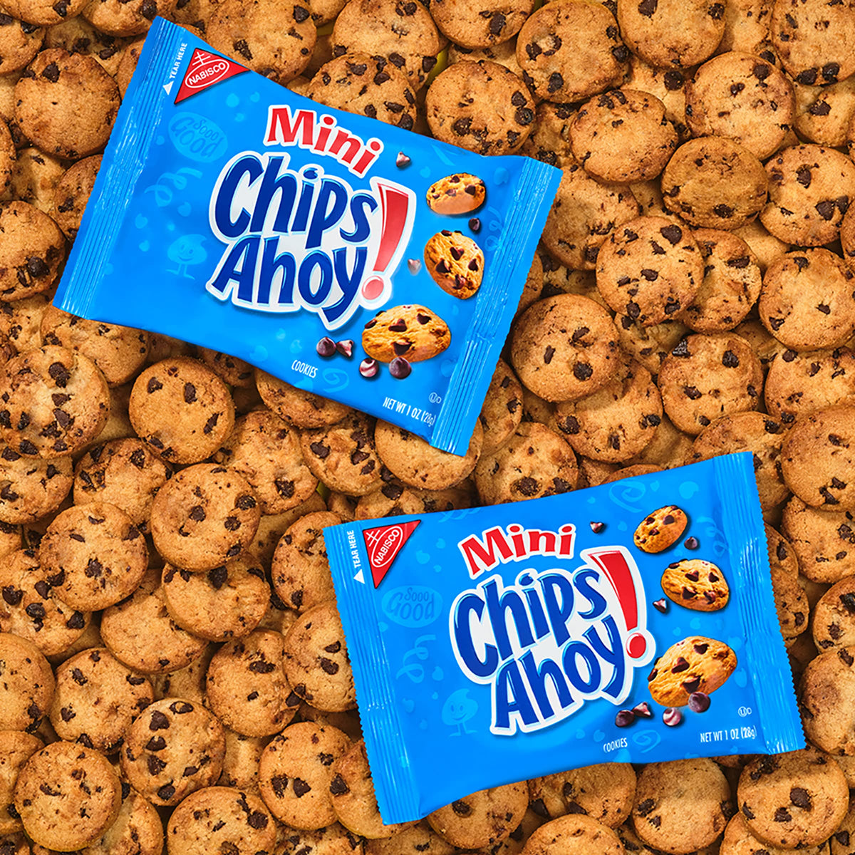 Individually wrapped CHIPS AHOY! Mini Original Cookies to keep fresh while traveling.