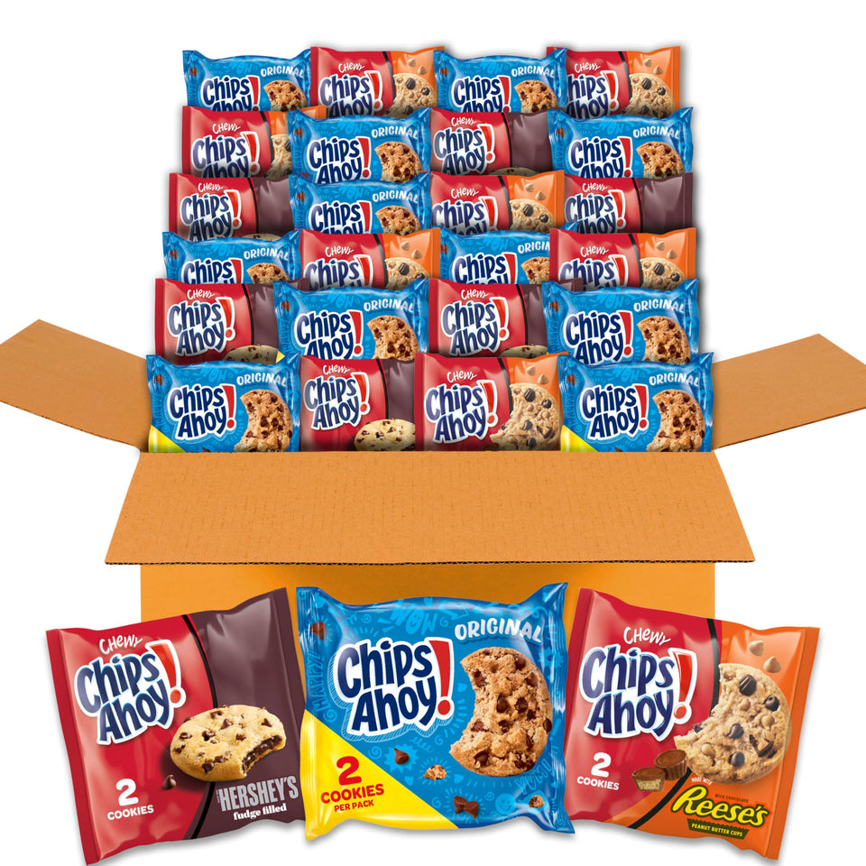 CHIPS AHOY! Original Chocolate Chip cookies on a plate, ideal for quick snacks