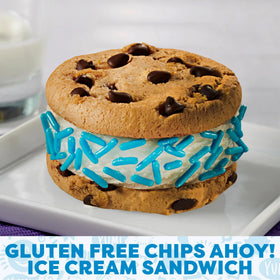 Chips Ahoy! Original Crunchy cookies stack conveys classic treat appeal.