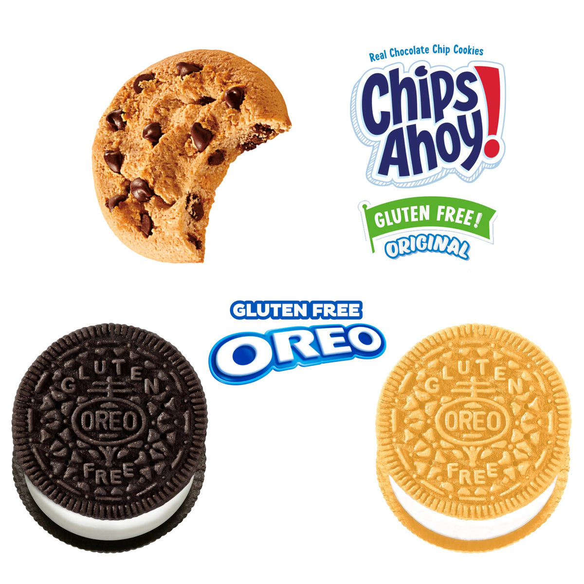 CHIPS AHOY! Original Gluten Free cookies with real chips, a crunchy snack.