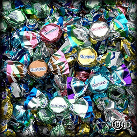 Individually wrapped Glitterati mints in a convenient pack for on-the-go snacking.