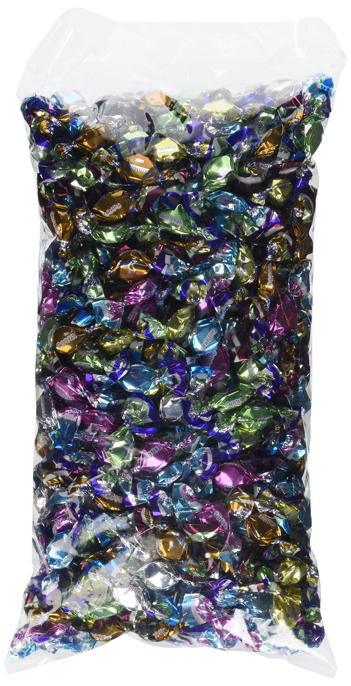 Chipurnoi Glitterati Mint Medley 1lb bag with shimmering mint pieces for desserts and snacks.