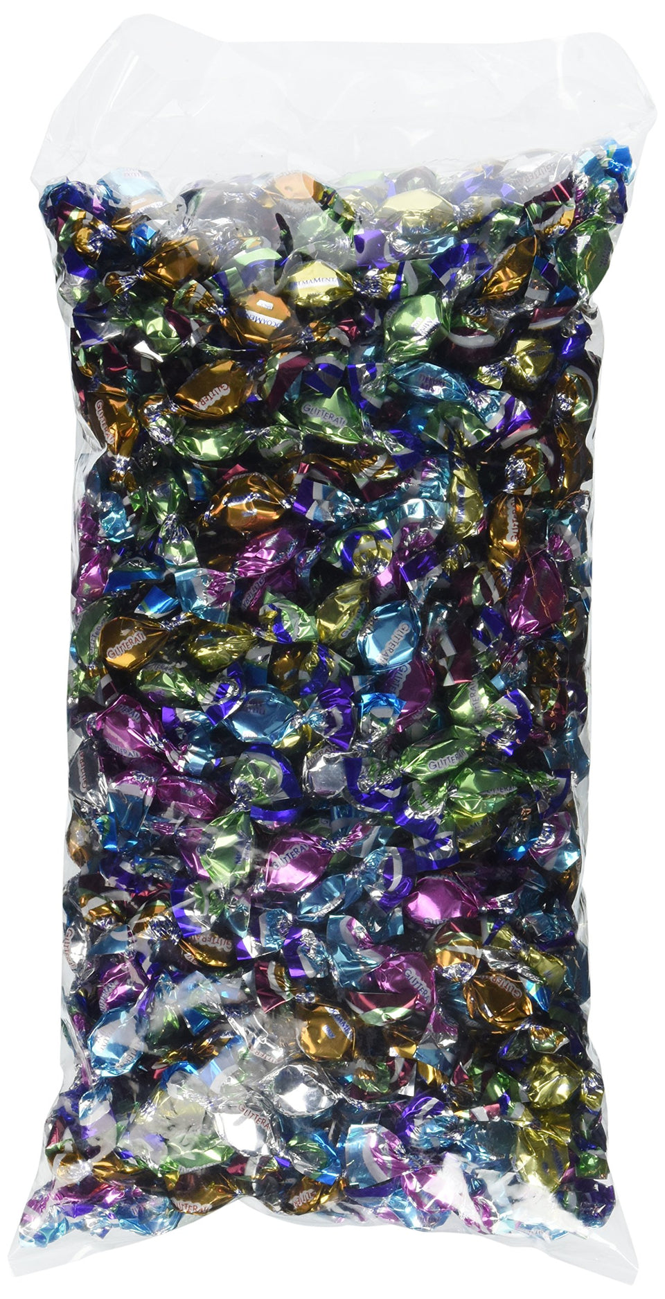 Chipurnoi Glitterati Mint Medley 1lb bag with shimmering mint pieces for desserts and snacks.