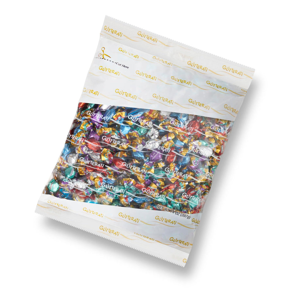 Chipurnoi Glitterati spice medley candies packaging closeup, ideal for hospitality amenities.