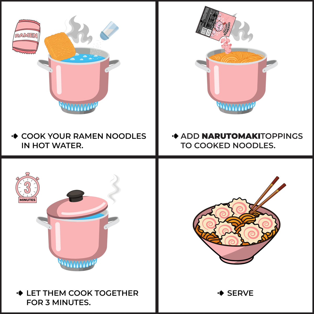 Chiramen cup noodles topping adds color and texture to quick meals.