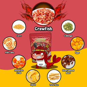 Chiramen Mala Crawfish Mix on cooked noodles adds texture and depth.