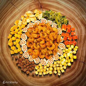 Chiramen Mala Crawfish Mix spice-dust close-up delivers aromatic heat.