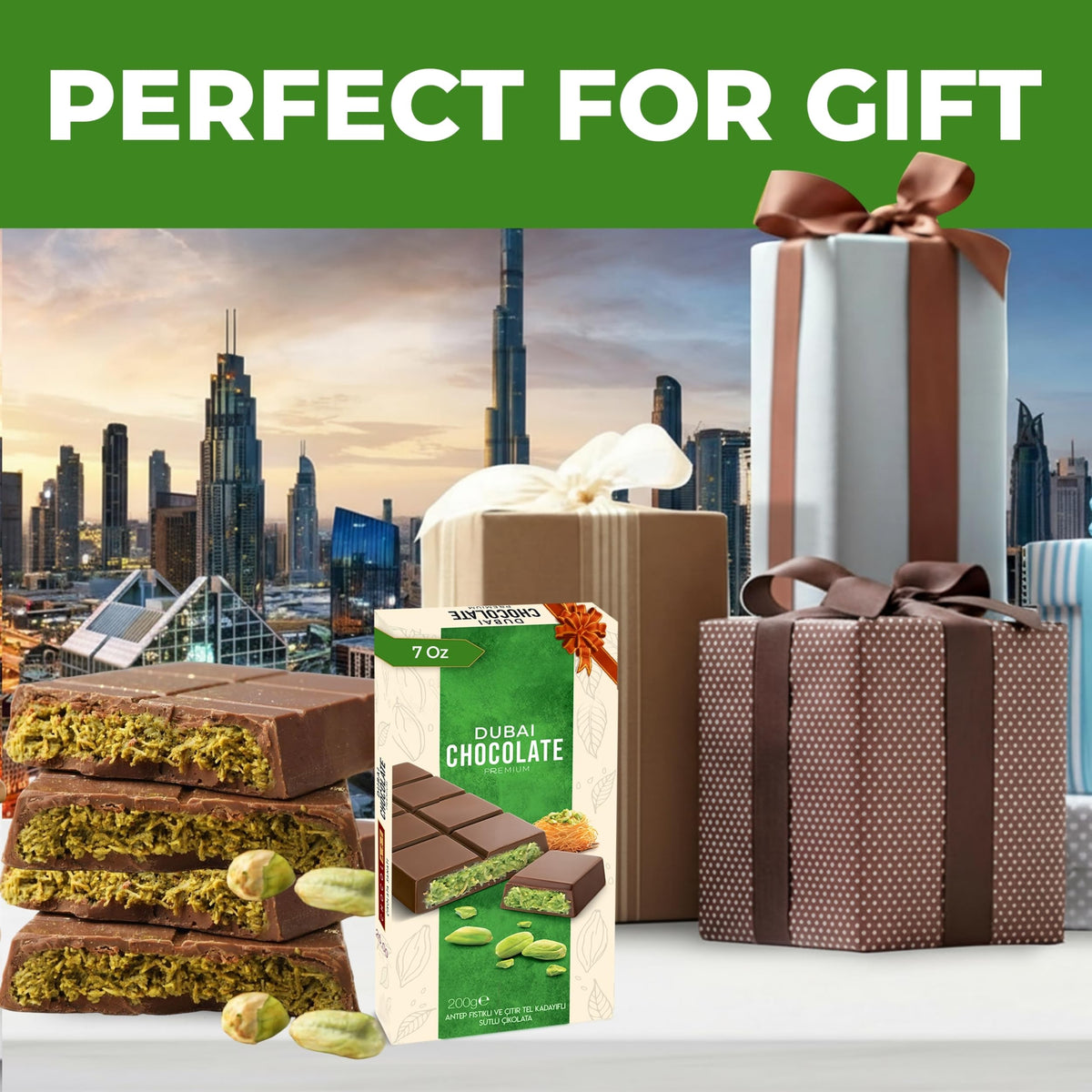 Chobella Dubai individually wrapped bar for on-the-go enjoyment.